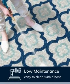 Well Woven Illuminate Blue Modern Indoor Outdoor Rug