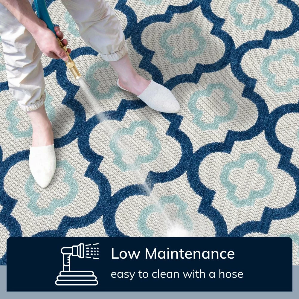 Well Woven Illuminate Blue Modern Indoor Outdoor Rug 2 Well Woven Illuminate Blue Modern Indoor Outdoor Rug