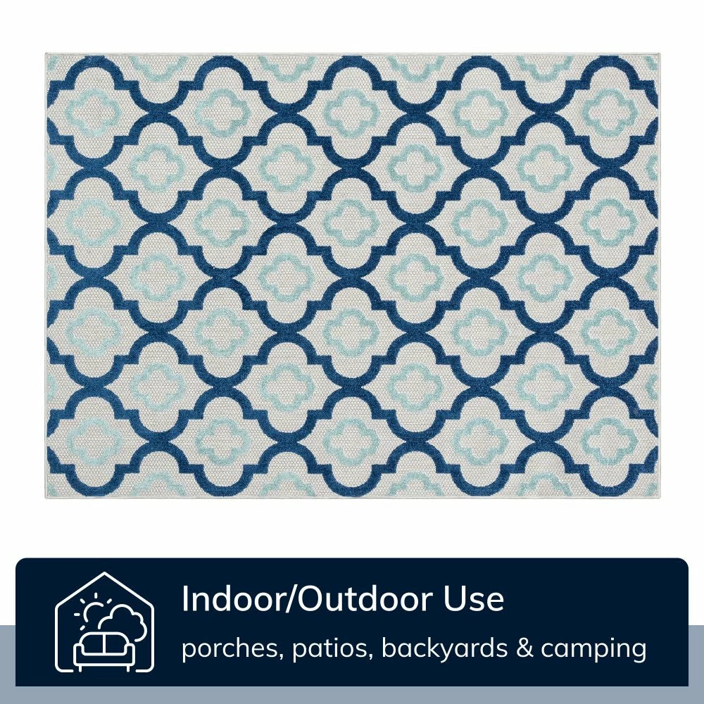 Well Woven Illuminate Blue Modern Indoor Outdoor Rug 4 Well Woven Illuminate Blue Modern Indoor Outdoor Rug