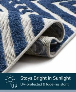 Well Woven Metier Blue Modern Indoor Outdoor Rug