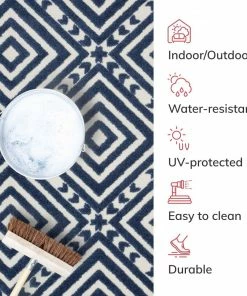 Well Woven Metier Blue Modern Indoor Outdoor Rug
