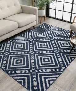 Well Woven Metier Blue Modern Indoor Outdoor Rug