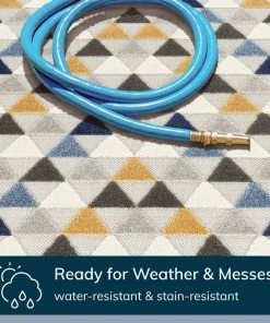 Well Woven Dream Blue Modern Indoor Outdoor Rug