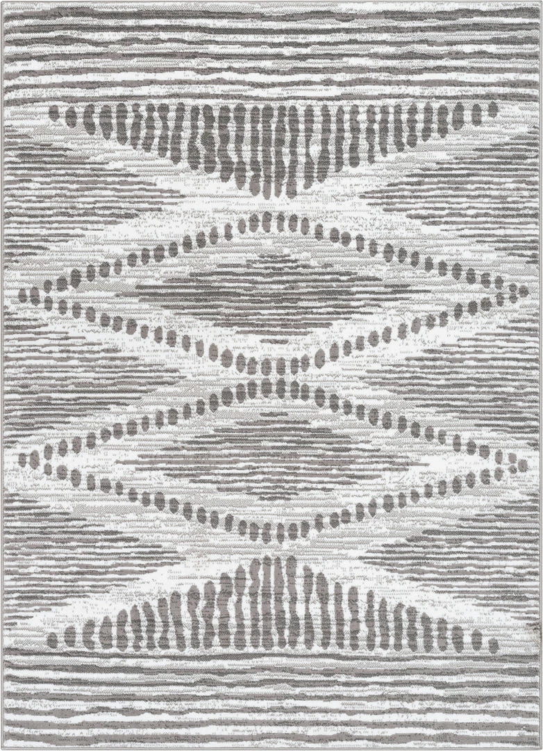 Well Woven Aosta Tribal Diamond Pattern Ivory Grey Rug Global 2 Well Woven Aosta Tribal Diamond Pattern Ivory Grey Rug Global