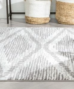 Well Woven Aosta Tribal Diamond Pattern Ivory Grey Rug Global 15 Well Woven Aosta Tribal Diamond Pattern Ivory Grey Rug Global