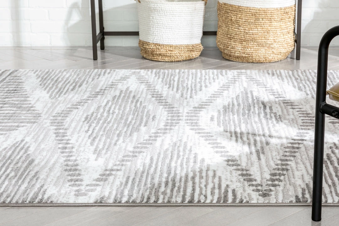 Well Woven Aosta Tribal Diamond Pattern Ivory Grey Rug Global 7 Well Woven Aosta Tribal Diamond Pattern Ivory Grey Rug Global