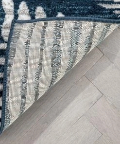 Well Woven Global Aosta Tribal Diamond Pattern Blue Rug