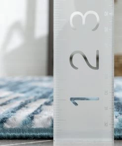 Well Woven Global Aosta Tribal Diamond Pattern Light Blue Rug