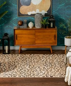 Well Woven Leopard Black Animal Print Rug