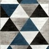 Well Woven Geometric Retro Shapes Blue Modern Rug 7'10" X 9'10"