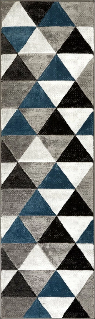 Well Woven Geometric Retro Shapes Blue Modern Rug 7'10" X 9'10" 3 Well Woven Geometric Retro Shapes Blue Modern Rug 7'10" X 9'10"