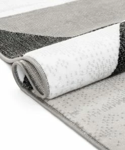 Well Woven Retro Shapes Grey Modern Rug 5'3" X 7'3" Geometric 18 Well Woven Retro Shapes Grey Modern Rug 5'3