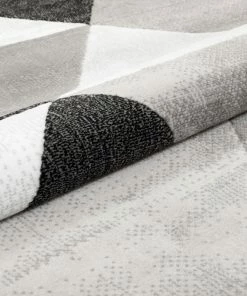 Well Woven Retro Shapes Grey Modern Rug 5'3" X 7'3" Geometric 15 Well Woven Retro Shapes Grey Modern Rug 5'3