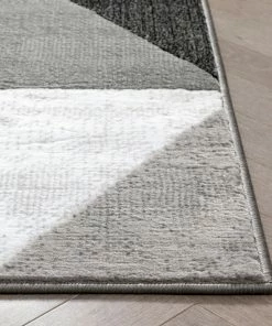 Well Woven Retro Shapes Grey Modern Rug 5'3" X 7'3" Geometric 19 Well Woven Retro Shapes Grey Modern Rug 5'3