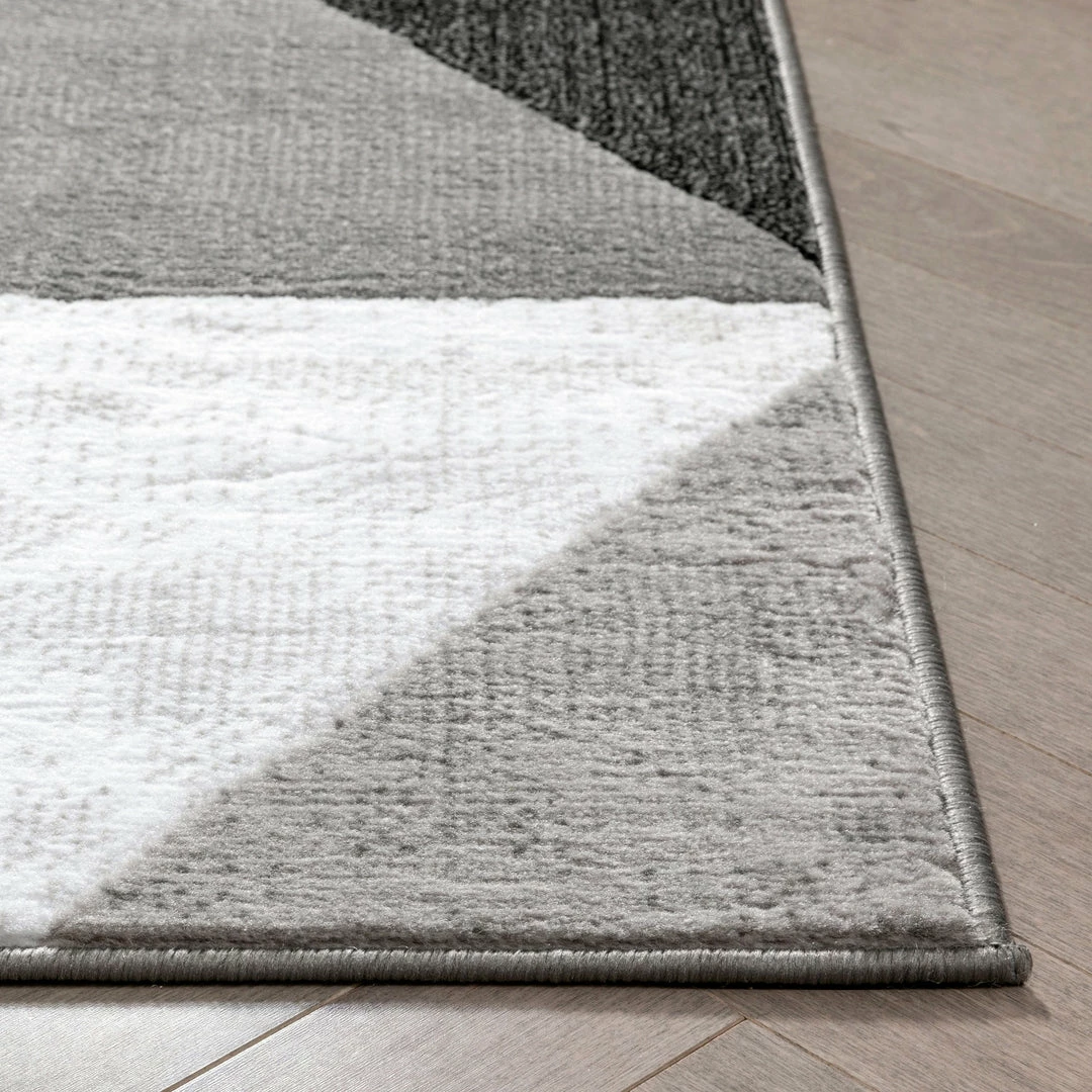 Well Woven Retro Shapes Grey Modern Rug 5'3" X 7'3" Geometric 9 Well Woven Retro Shapes Grey Modern Rug 5'3" X 7'3" Geometric