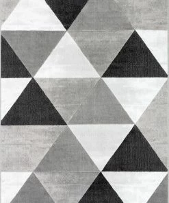 Well Woven Retro Shapes Grey Modern Rug 5'3" X 7'3" Geometric