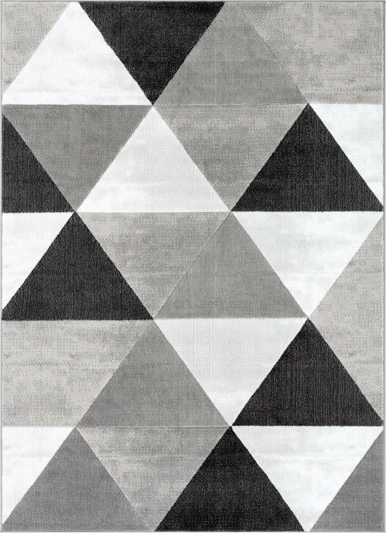 Well Woven Retro Shapes Grey Modern Rug 5'3" X 7'3" Geometric 1 Well Woven Retro Shapes Grey Modern Rug 5'3" X 7'3" Geometric