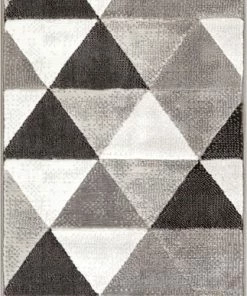 Well Woven Retro Shapes Grey Modern Rug 5'3" X 7'3" Geometric 21 Well Woven Retro Shapes Grey Modern Rug 5'3