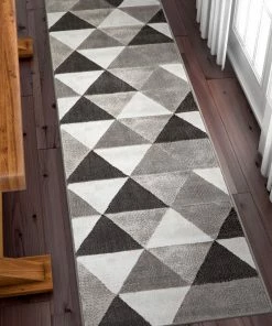 Well Woven Retro Shapes Grey Modern Rug 5'3" X 7'3" Geometric 20 Well Woven Retro Shapes Grey Modern Rug 5'3
