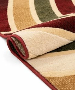 Well Woven Tessuto Beige Multi Modern Geometric Stripes Rug