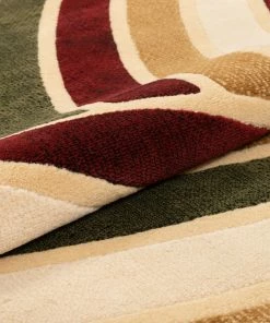 Well Woven Tessuto Beige Multi Modern Geometric Stripes Rug