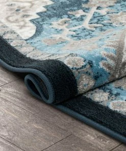 Well Woven Caya Vintage Medallion Oriental Blue Rug