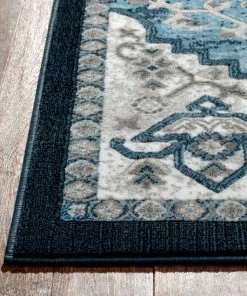 Well Woven Caya Vintage Medallion Oriental Blue Rug