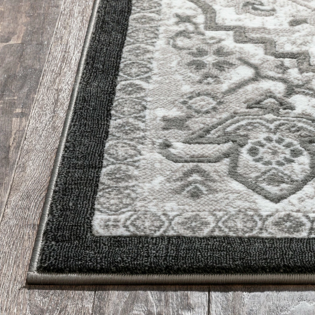 Well Woven Caya Vintage Medallion Oriental Grey Rug 4 Well Woven Caya Vintage Medallion Oriental Grey Rug