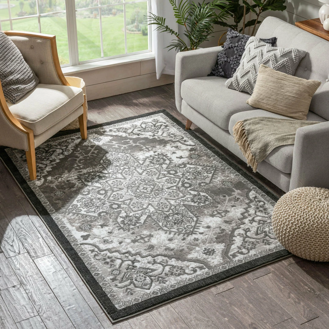 Well Woven Caya Vintage Medallion Oriental Grey Rug 10 Well Woven Caya Vintage Medallion Oriental Grey Rug