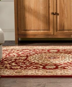 Well Woven Mykonos Traditional Oriental & Persian Red Rug