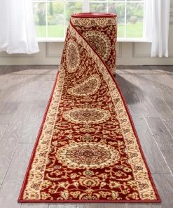 Well Woven Vintage Custom Size Runner Medallion Oriental Persian Pattern Red Choose Your Width X Choose Your Length Hallway Runner Rug