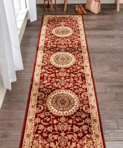 Well Woven Mykonos Traditional Oriental & Persian Red Rug