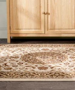 Well Woven Mykonos Traditional Oriental & Persian Ivory Rug
