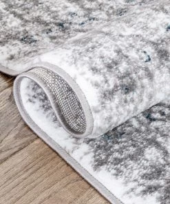 Well Woven Trieste Vintage Floral Medallion Pattern Ivory Grey Rug Global