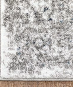 Well Woven Trieste Vintage Floral Medallion Pattern Ivory Grey Rug Global