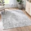 Well Woven Trieste Vintage Floral Medallion Pattern Ivory Grey Rug Global