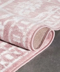 Well Woven Global Disa Vintage Medallion Blush Soft Rug By Chill Rugs