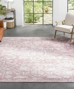 Well Woven Global Disa Vintage Medallion Blush Soft Rug By Chill Rugs