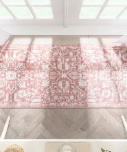 Well Woven Global Disa Vintage Medallion Blush Soft Rug By Chill Rugs
