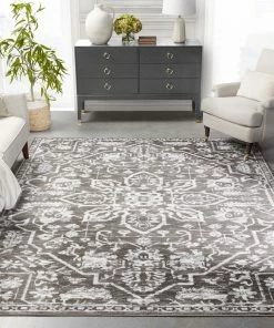 Well Woven Global Disa Vintage Medallion Grey Soft Rug By Chill Rugs