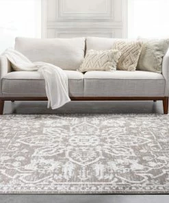 Well Woven Global Disa Vintage Medallion Grey Soft Rug By Chill Rugs