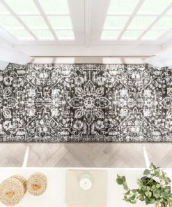 Well Woven Global Disa Vintage Medallion Grey Soft Rug By Chill Rugs