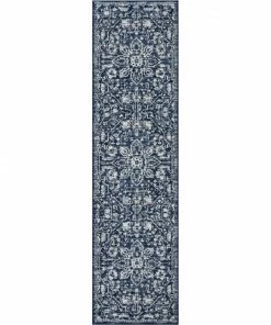 Well Woven Global Disa Vintage Medallion Dark Blue Soft Rug By Chill Rugs