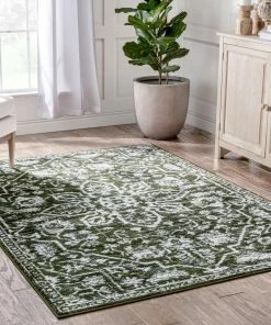 Well Woven Disa Vintage Medallion Green Soft Rug By Chill Rugs