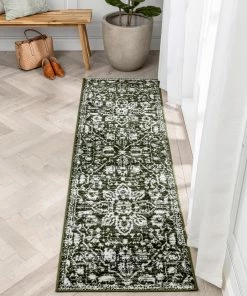 Well Woven Disa Vintage Medallion Green Soft Rug By Chill Rugs