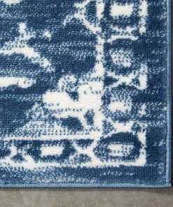 Well Woven Global Disa Vintage Medallion Light Blue Soft Rug By Chill Rugs