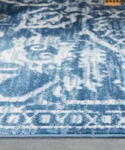 Well Woven Global Disa Vintage Medallion Light Blue Soft Rug By Chill Rugs