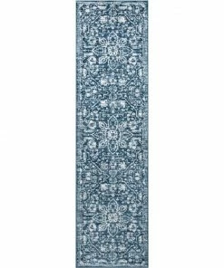 Well Woven Global Disa Vintage Medallion Light Blue Soft Rug By Chill Rugs