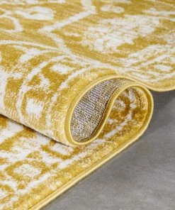 Well Woven Disa Vintage Medallion Gold Soft Rug By Chill Rugs Global