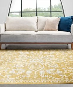 Well Woven Disa Vintage Medallion Gold Soft Rug By Chill Rugs Global